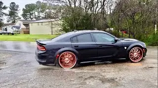 FIRST time DRIVING my HELLCAT in the RAIN...I took it back home