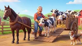 Old MacDonald Had a Farm 🐄🐓🐑🐖 | Learn Farm Animals & Farm Life | 3D Kids Songs