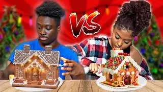 BOYFRIEND vs GIRLFRIEND GINGERBREAD HOUSE CHALLENGE
