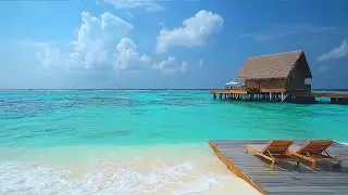 🌊🌴 Tropical Ocean Morning | Gentle Waves & Relaxing Birds