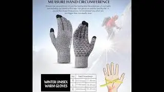 TRENDOUX Winter Gloves for Men Women - Upgraded Touch Screen Cold Weather Thermal Warm Knit Glove