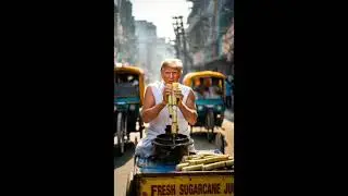 Trump making sugarcane juice #funny#standwithkashmir#viral