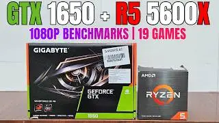 GTX 1650 + Ryzen 5 5600X Gaming Build Test in 19 Games | 1080P Benchmarks