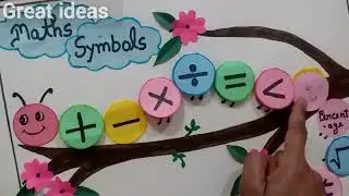 Maths symbols TLM | Maths symbols working model |Maths symbols chart | Primary School TLM