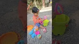 beach toys playing #beachtoys #sandtoys #beachessentials