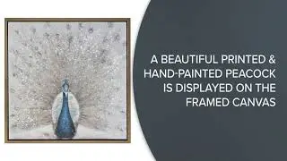 The Glided Peacock Framed Canvas - Madison Park