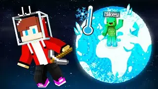 JJ and Mikey Survive on the COLDEST Planet in Minecraft - Maizen Challenge