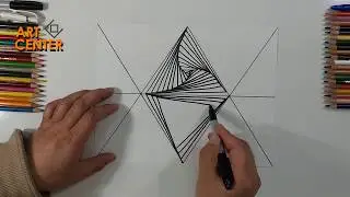 Geometry art No.9 - White ink art center.