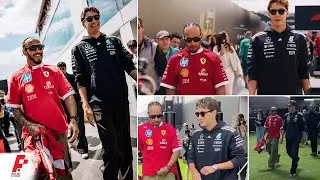 Lewis Hamilton Arrives with Former Teammate George Russell | Canadian 2025 Behind the Scenes 🇨🇦