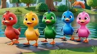 🌈🦆 Rainbow Duck Parade! | Fun Duck Song for Kids 🎶