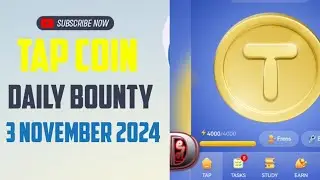 Tap coin daily bounty 3 november | Tapcoin daily combo today | Tapcoin #airdrop