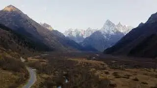 Stock Footage - Drone, Mountains, Road, Snow, Nature