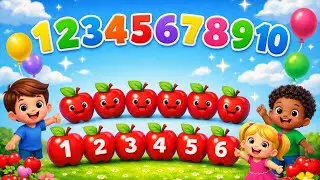 Red Apples Counting Song 🍎 | Numbers 1 to 10 for Kids | 3D Cartoon