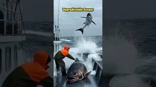 Fishermen Shocked as Fish Jump Onto Boat 🐟😱 | Unpredictable Ocean Moment