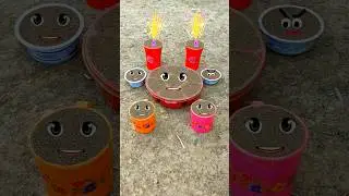 Wow! 😱 Amazing 7 Sand Shapes 🥣 and Double Firework Magic 🎆✨ ASMR Relaxing 🌈💖🔥 #shortsfeed #viral