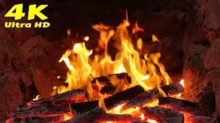 🔥 Relaxing fireplace videos. Cozy winter ambience for sleep. Fireplace Video With snow ambience