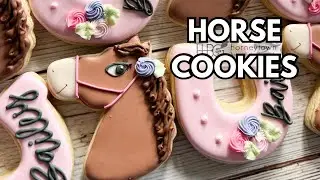 Learn to decorate horse and horse shoe sugar cookies with royal icing!