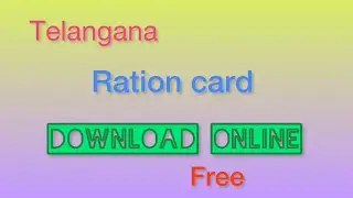 Ration card/ food security card download online
