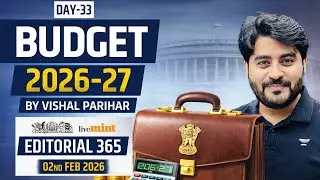 Editorial 365 | 02 Feb 2026 | Live Mint & The Hindu Editorial Analysis | Editorial by Vishal Sir