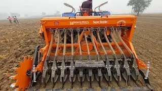 SUPERSEEDER से सीधी बिजाई Dharti Mitra on Sonalika DI 55 Tractor