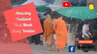 #Thai #Monk #Routine /A typical morning routine of a monk. Amazing Thailand #Vlog.18