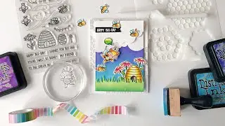 Lawn Fawn Hive Five Interactive Card