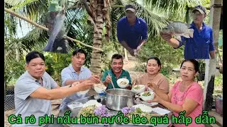 Nấu Bún Nước Lèo Cá Rô Phi Kiểu Miền Tây – Ngon Ngọt Tự Nhiên!”#bamocvlogmientay