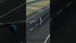 Small Plane Takes Off At Same Time When Boeing 747 is Landing  41