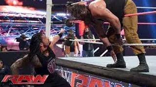 ROMAN REIGNS ATTACKS BRAUN STROWMAN || RAW , MAY 8 , 2017