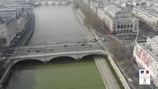 Paris confiné vu du ciel - Épisode 2 : Autour de l'Île de la Cité.
