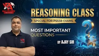 Reasoning - Class- 3 Topic wise -( Target Senior Assistant- MCQ Series) Reasoning Most Important PYQ