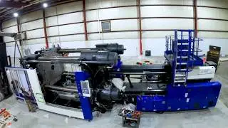 Installation of Haitian 2,698 Ton (JUIII 24000) Injection Molding Machine - (Time-Lapse)