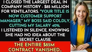 Boss demoted me after $85M deal, cut my salary 40%. My hidden clause brought down the company.