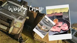Weekend Camp - Windy - Baking - Pancakes and bacon - Awning Sides test
