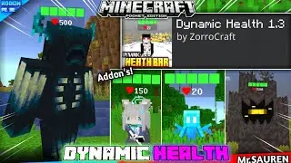 Dynamic Health & Damage Bar V 1.5.9❗Mods & Addons Minecraft PE/BE 1.21.80+