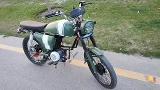 #electricbike 😳 homemade electric bike conversion CD70 convert into electric bike #bldcqsmotor (3)