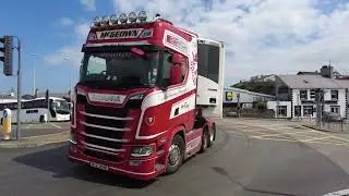 Irish Lorries and others at Holyhead Port