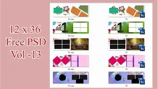 Svs Studio Polur  Wedding album design free download 12x36  PSD  5 sheet