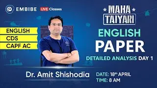 CDS 1 2023 English Paper Detailed Analysis | CDS 2023 English Answer Key | Day 1 | Amit Shishodia