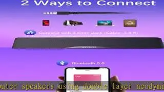 Computer Speakers, HiFi Sound Quality Computer Sound Bar, USB Powered PC Speakers, Bluetooth 5.0 an