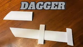 Paper Gadgets - How to make DAGGER with a Scabbard from A4 paper