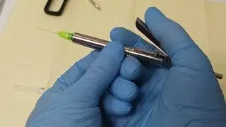 Карпульный иньектор для интралигаментарной анестезии.Рычажный тип.