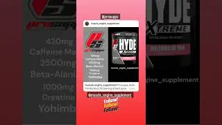 Prosupps Hyde xtreme Pre-Workout #fitness #bodybuilding #fitnessmotivation #gym #muscle #yoga #diet