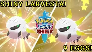 SHINY LARVESTA IN ONLY 9 EGGS! + SHINY VOLCARONA EVOLUTION! in Pokemon Sword and Shield!