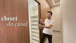 O CLOSET PLANEJADO DA SU&Iacute;TE MASTER FICOU PRONTO marcenaria com led!