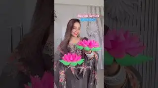 Lotus 🪷 shape t-light holder from paper crafting|Diwali decoration idea|diwali craft #shorts