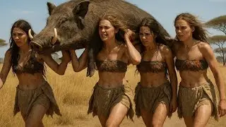 Woman and chimp stranded on deserted island 15.1 million years ago - chimp fights crocodile