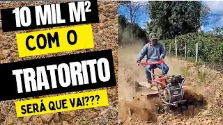 TRATORITO BTTD 10.0 A DIESEL BRANCO 10 MIL M&sup2; ESSE TESTE VAI SER INCR&Iacute;VEL