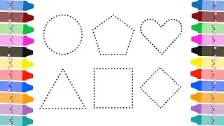 Shapes Tracing and Coloring for Kids and Beginners | Cutie Patootie Learns