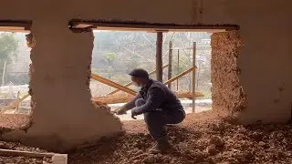 Ancestral house renovation ~ Install windows, floor tiles, and plaster took several days | Episode 3